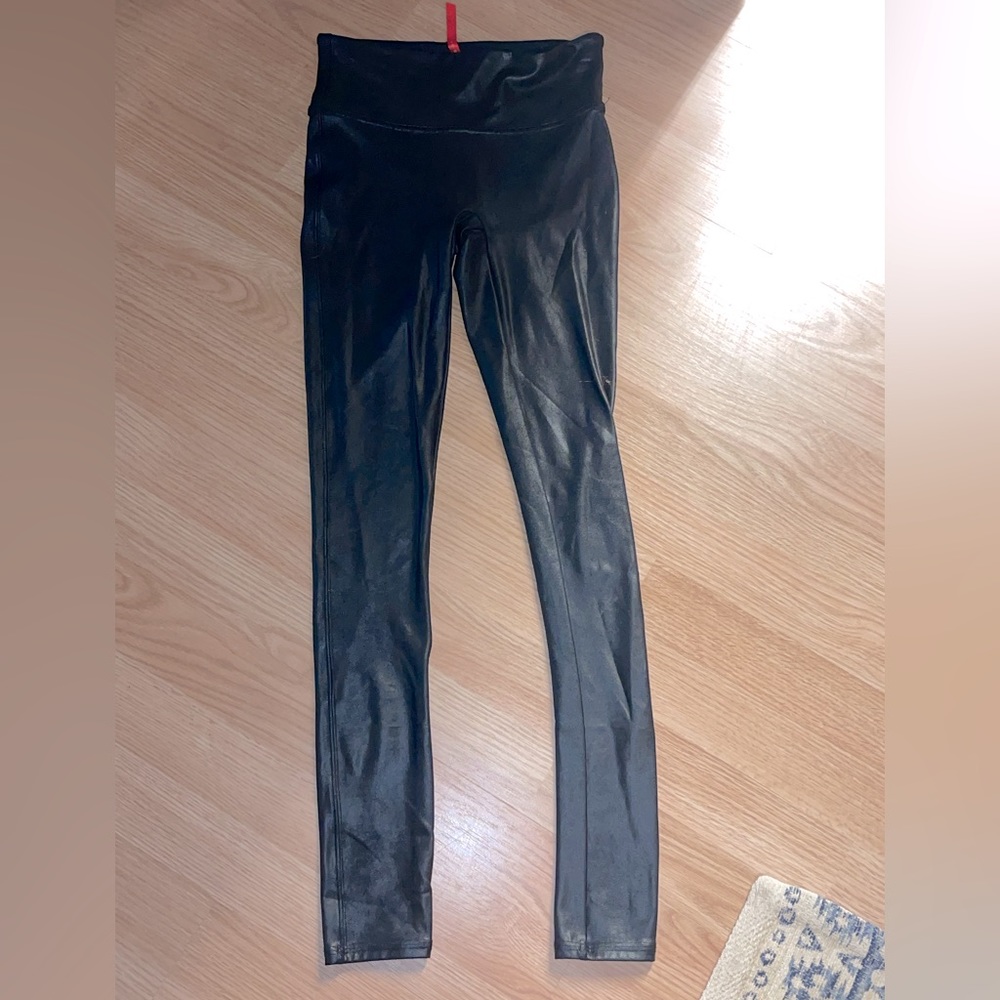 SPANX Faux Leather Leggings - XS